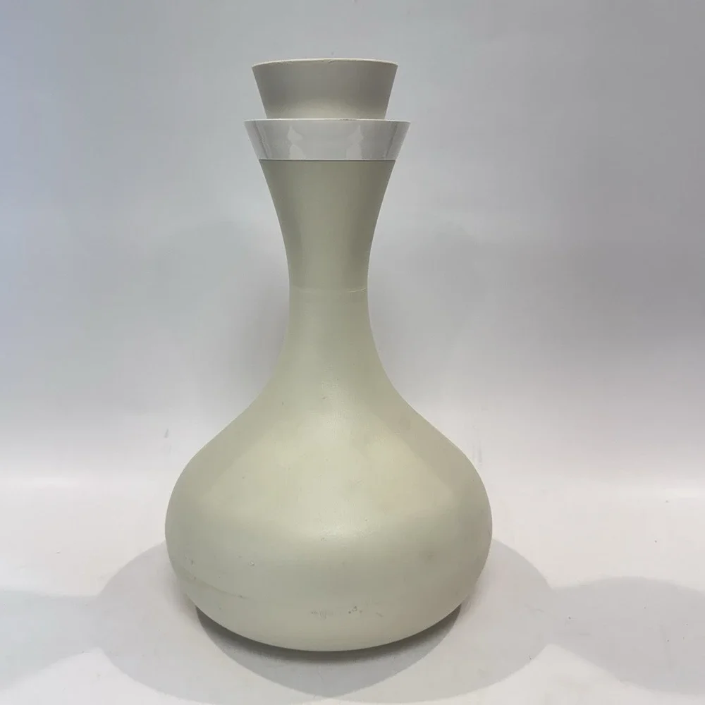 Vintage Therm Ware by‎ David Douglas Genie Bottle Caraffe w Lid White Ivory USA